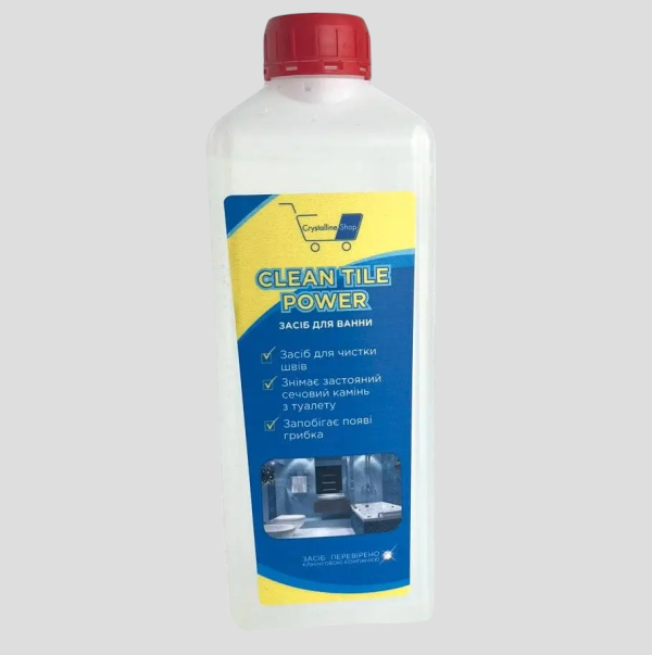 Засіб для видалення складних соляних нальотів Crystal Clean tile power 1 літр