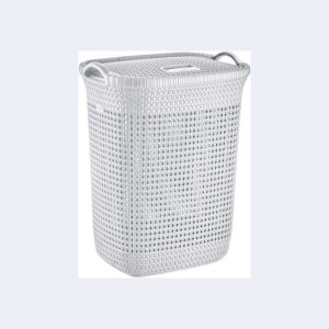 Кошик для білизни білий з кришкою 65л Sakarya Plastik 8003