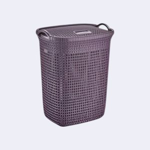 Кошик для білизни фіолетовий з кришкою 65л Sakarya Plastik 8003