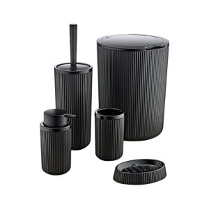 Набір для ванної кімнати чорний Boxup FT-410 (5 предметів)