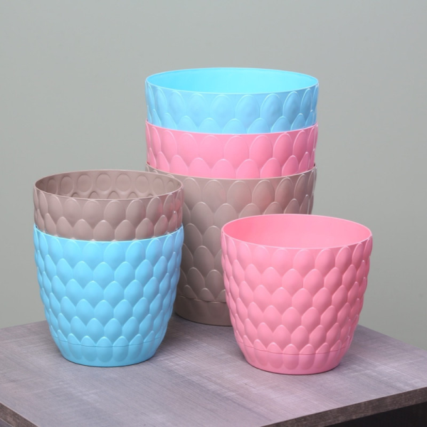 Горщик для квітів 0,75л Alya Plastik PINE CONE (ALY-405) - Зображення 3