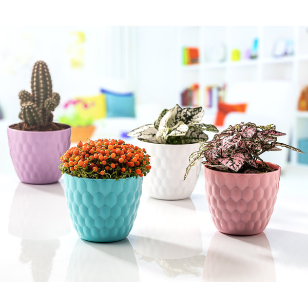 Горщик для квітів 0,75л Alya Plastik PINE CONE (ALY-405) - Зображення 4